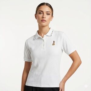 Cotton Deluxe Golf Polo Embroidered Novelty Made in USA Size M